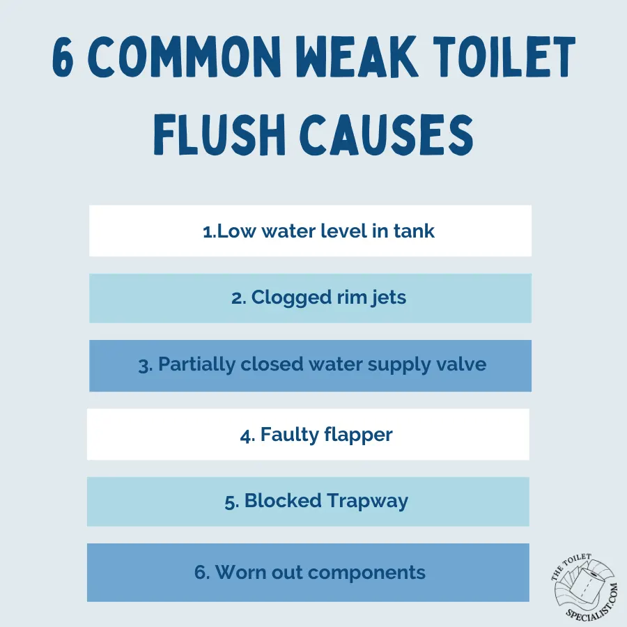 weak toilet flush